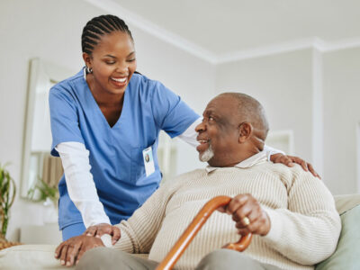 assisted living nurse and older adult